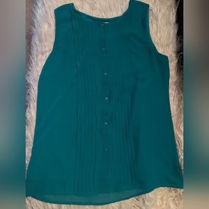 Women's SMALL LOFT blouse green